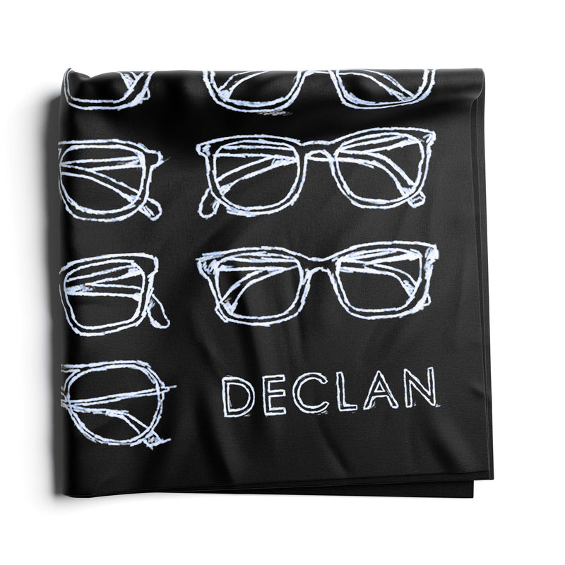 Slate lens cloth, folded
